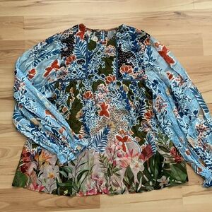Anthropologie Bl^nk Miranda Peasant Blouse Size Medium